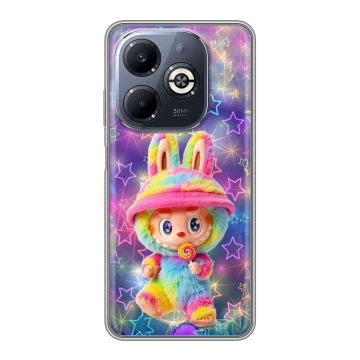 Силиконовый чехол на Infinix Smart 8 Plus с принтом Labubu Лабубу Силиконовый чехол на Infinix Smart 8 Plus с принтом Labubu Лабубу