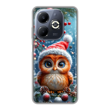 Силиконовый чехол на Infinix Smart 8 Plus с принтом Новый год