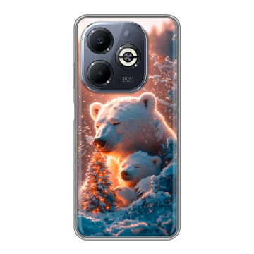 Силиконовый чехол на Infinix Smart 8 Plus с принтом Новый год