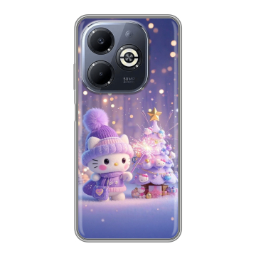 Силиконовый чехол на Infinix Smart 8 Plus с принтом Новый год