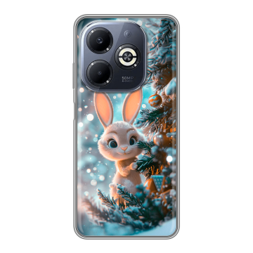 Силиконовый чехол на Infinix Smart 8 Plus с принтом Новый год