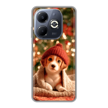 Силиконовый чехол на Infinix Smart 8 Plus с принтом Новый год