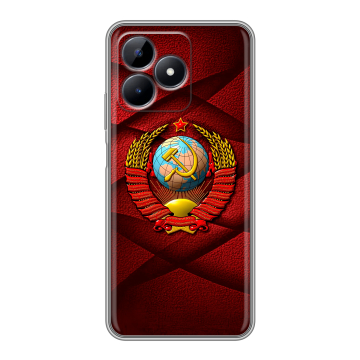 Силиконовый чехол на Realme Note 50 с принтом Герб СССР Силиконовый чехол на Realme Note 50 с принтом Герб СССР