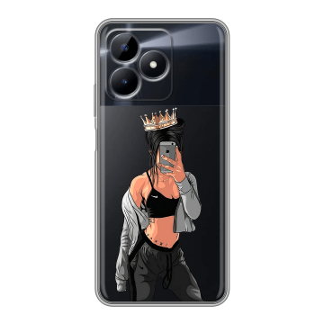 Силиконовый чехол на Realme Note 50 с принтом Женские принты Силиконовый чехол на Realme Note 50 с принтом Женские принты
