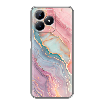 Силиконовый чехол на Realme Note 50 с принтом розовый мрамор Силиконовый чехол на Realme Note 50 с принтом розовый мрамор