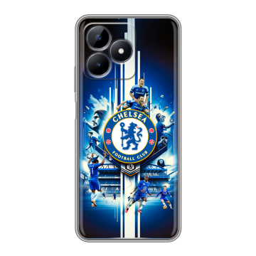 Силиконовый чехол на Realme Note 50 с принтом Chelsea Челси Силиконовый чехол на Realme Note 50 с принтом Chelsea Челси