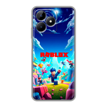 Силиконовый чехол на Realme Note 50 с принтом Roblox Роблокс Силиконовый чехол на Realme Note 50 с принтом Roblox Роблокс