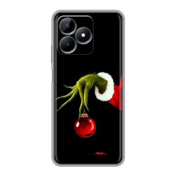 Силиконовый чехол на Realme Note 50 с принтом Новый год Гринч Силиконовый чехол на Realme Note 50 с принтом Новый год Гринч