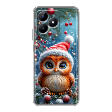 Силиконовый чехол на Realme Note 50 с принтом Новый год Силиконовый чехол на Realme Note 50 с принтом Новый год
