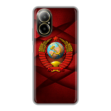 Силиконовый чехол на Realme C67 4G с принтом Герб СССР Силиконовый чехол на Realme C67 4G с принтом Герб СССР