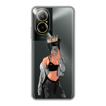 Силиконовый чехол на Realme C67 4G с принтом Женские принты Силиконовый чехол на Realme C67 4G с принтом Женские принты