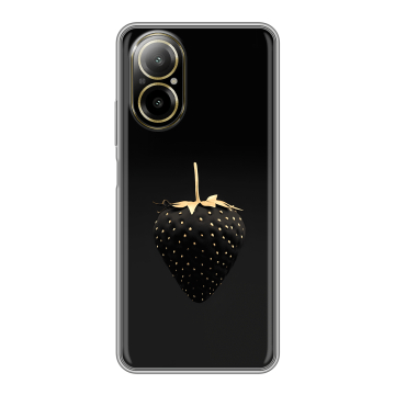 Силиконовый чехол на Realme C67 4G с принтом Черная клубника Силиконовый чехол на Realme C67 4G с принтом Черная клубника