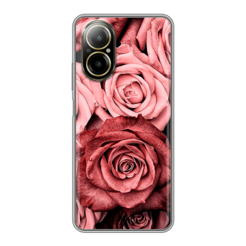 Силиконовый чехол на Realme C67 4G с принтом Цветы розы Силиконовый чехол на Realme C67 4G с принтом Цветы розы