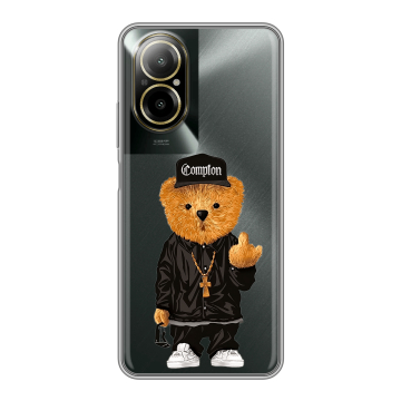 Силиконовый чехол на Realme C67 4G с принтом Мишка
