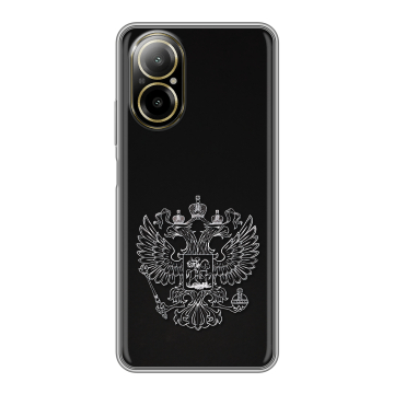Силиконовый чехол на Realme C67 4G с принтом Герб России Силиконовый чехол на Realme C67 4G с принтом Герб России