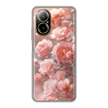 Силиконовый чехол на Realme C67 4G с принтом Розовые розы