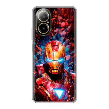 Силиконовый чехол на Realme C67 4G с принтом Железный человек Ironman