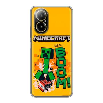 Силиконовый чехол на Realme C67 4G с принтом Майнкрафт Minecraft