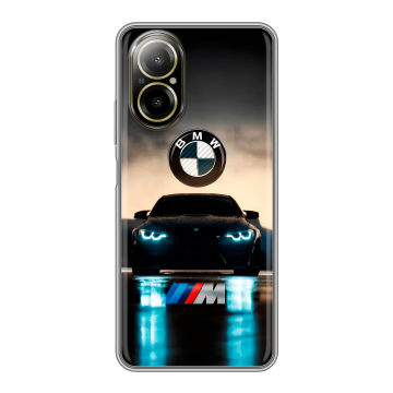 Силиконовый чехол на Realme C67 4G с принтом БМВ BMW Силиконовый чехол на Realme C67 4G с принтом БМВ BMW