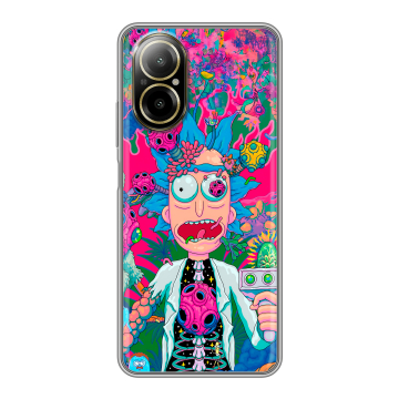 Силиконовый чехол на Realme C67 4G с принтом Рик и Морти Rick Morty