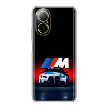 Силиконовый чехол на Realme C67 4G с принтом БМВ BMW Силиконовый чехол на Realme C67 4G с принтом БМВ BMW