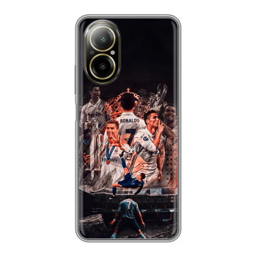 Силиконовый чехол на Realme C67 4G с принтом Реал Роналдо Real Ronaldo Силиконовый чехол на Realme C67 4G с принтом Реал Роналдо Real Ronaldo