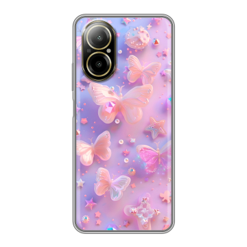Силиконовый чехол на Realme C67 4G с принтом Бабочки Силиконовый чехол на Realme C67 4G с принтом Бабочки