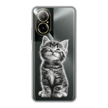 Силиконовый чехол на Realme C67 4G с принтом Котенок