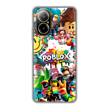 Силиконовый чехол на Realme C67 4G с принтом Roblox Роблокс Силиконовый чехол на Realme C67 4G с принтом Roblox Роблокс