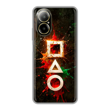 Силиконовый чехол на Realme C67 4G с принтом Squid Game Игра кальмара