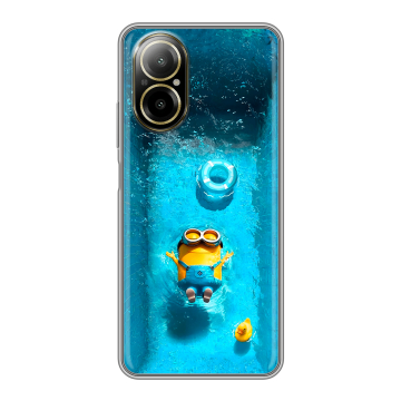 Силиконовый чехол на Realme C67 4G с принтом Миньоны Силиконовый чехол на Realme C67 4G с принтом Миньоны