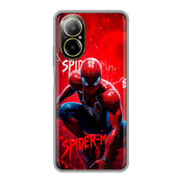Силиконовый чехол на Realme C67 4G с принтом Spiderman Человек паук Силиконовый чехол на Realme C67 4G с принтом Spiderman Человек паук