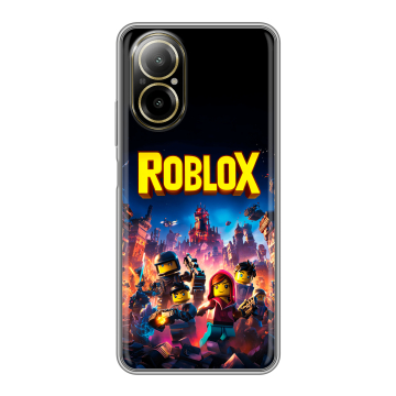 Силиконовый чехол на Realme C67 4G с принтом Roblox Роблокс