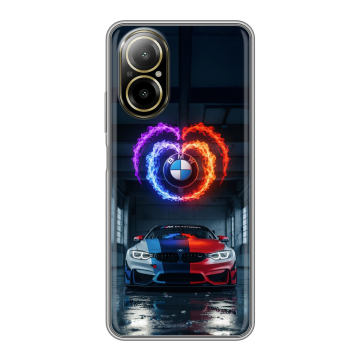 Силиконовый чехол на Realme C67 4G с принтом BMW БМВ