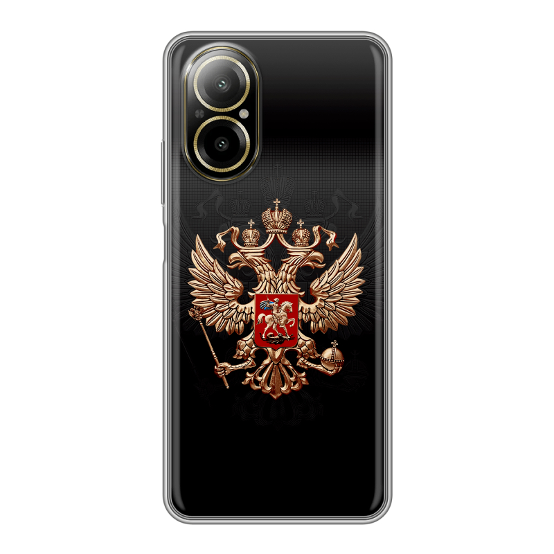 Силиконовый чехол на Realme C67 4G с принтом Герб России Силиконовый чехол на Realme C67 4G с принтом Герб России
