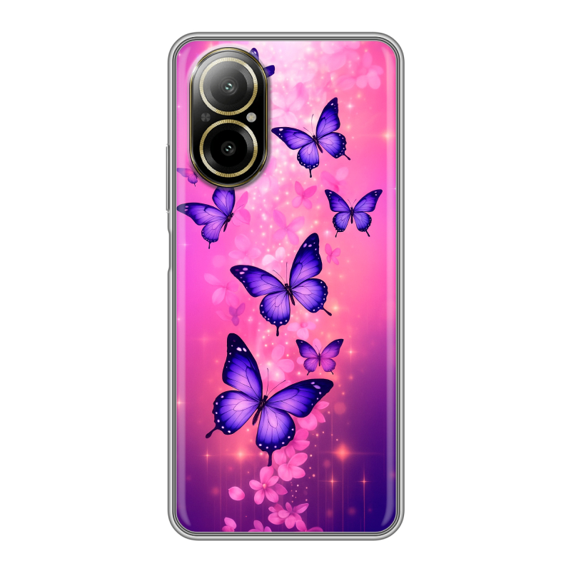 Силиконовый чехол на Realme C67 4G с принтом Бабочки Силиконовый чехол на Realme C67 4G с принтом Бабочки