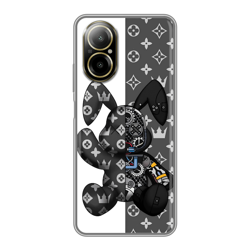 Силиконовый чехол на Realme C67 4G с принтом Луи робот Силиконовый чехол на Realme C67 4G с принтом Луи робот