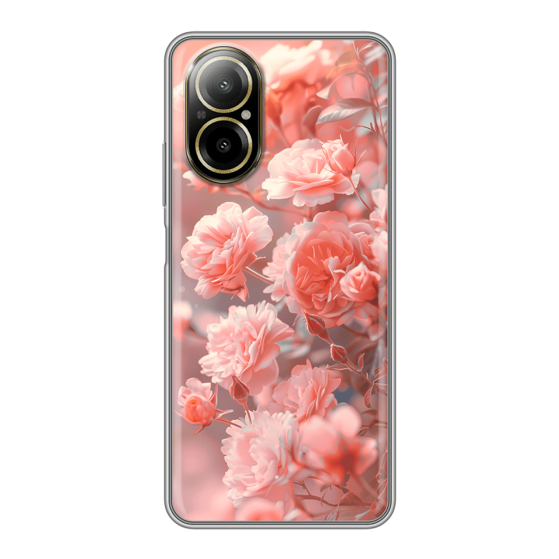 Силиконовый чехол на Realme C67 4G с принтом Розы цветы Силиконовый чехол на Realme C67 4G с принтом Розы цветы