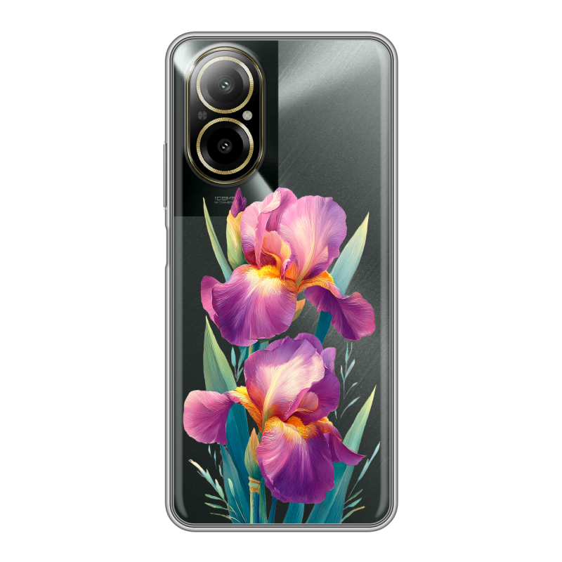 Силиконовый чехол на Realme C67 4G с принтом Цветы орхидеи Силиконовый чехол на Realme C67 4G с принтом Цветы орхидеи