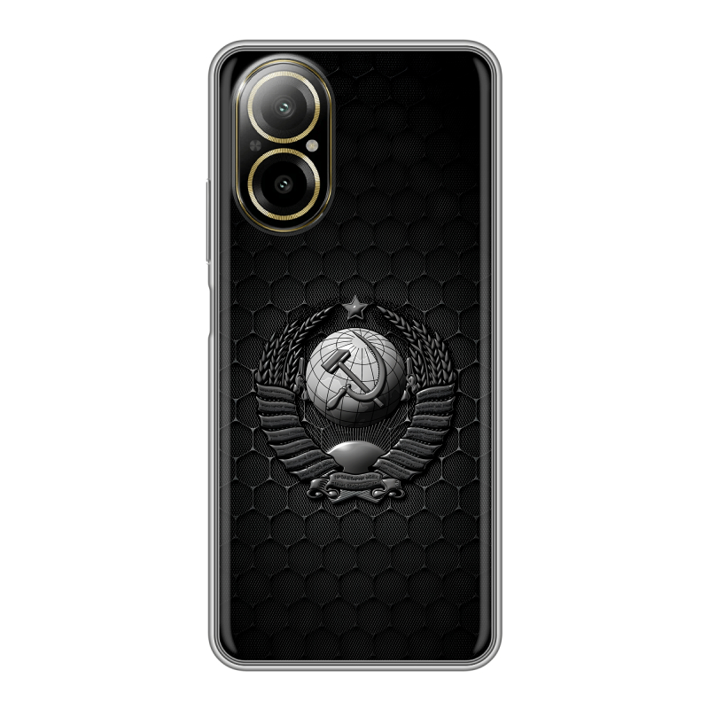 Силиконовый чехол на Realme C67 4G с принтом Герб Флаг СССР Силиконовый чехол на Realme C67 4G с принтом Герб Флаг СССР