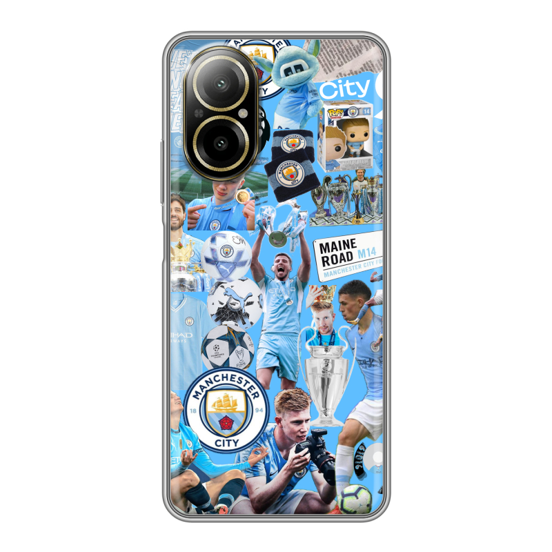 Силиконовый чехол на Realme C67 4G с принтом Man City Манчестер Сити Силиконовый чехол на Realme C67 4G с принтом Man City Манчестер Сити