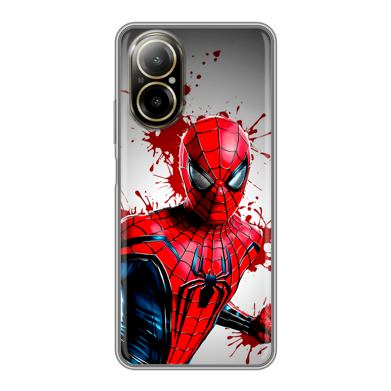 Силиконовый чехол на Realme C67 4G с принтом Spiderman Человек паук Силиконовый чехол на Realme C67 4G с принтом Spiderman Человек паук