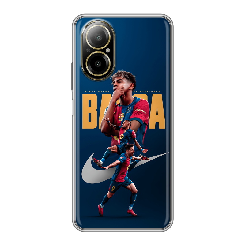 Силиконовый чехол на Realme C67 4G с принтом Барселона Barca Yamal Силиконовый чехол на Realme C67 4G с принтом Барселона Barca Yamal