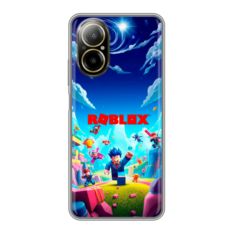 Силиконовый чехол на Realme C67 4G с принтом Roblox Роблокс Силиконовый чехол на Realme C67 4G с принтом Roblox Роблокс