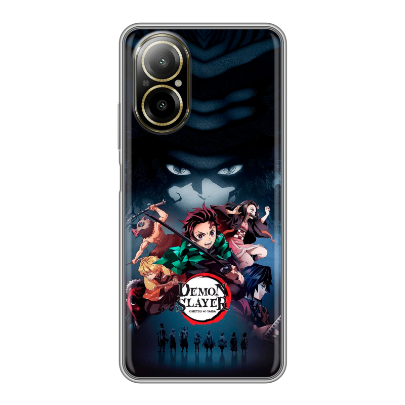 Силиконовый чехол на Realme C67 4G с принтом Demon Slayer Клинок рассекающий демонов Силиконовый чехол на Realme C67 4G с принтом Demon Slayer Клинок рассекающий демонов