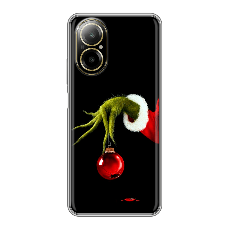 Силиконовый чехол на Realme C67 4G с принтом Новый год Гринч Силиконовый чехол на Realme C67 4G с принтом Новый год Гринч