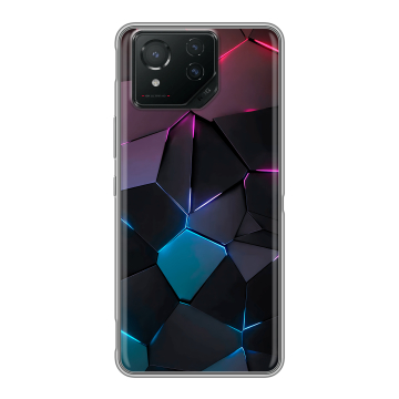 Силиконовый чехол на ASUS ROG Phone 8 с принтом Геометрия неона Силиконовый чехол на ASUS ROG Phone 8 с принтом Геометрия неона
