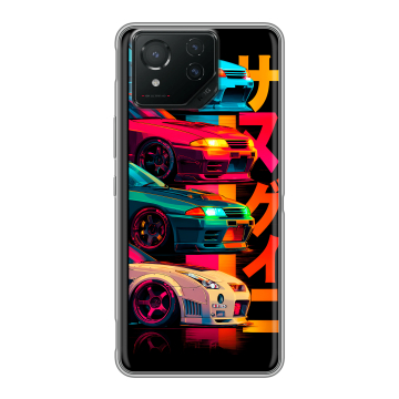 Силиконовый чехол на ASUS ROG Phone 8 с принтом Гоночные машины Силиконовый чехол на ASUS ROG Phone 8 с принтом Гоночные машины