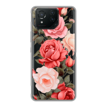 Силиконовый чехол на ASUS ROG Phone 8 с принтом Розы