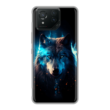 Силиконовый чехол на ASUS ROG Phone 8 с принтом Волк ночной